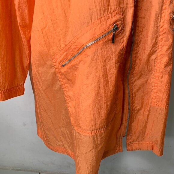 Diane von Furstenberg The Color Authority Orange 100% Nylon Lightweight Jacket M - Picture 4 of 16